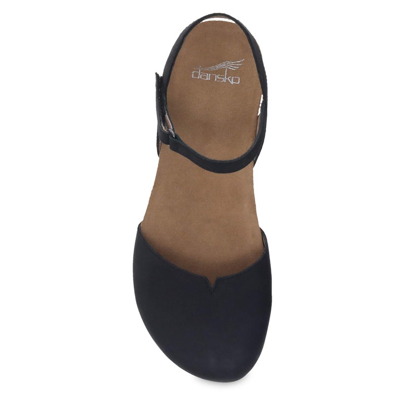 Dansko Rowan Sandal for Women - Memory Foam and Cork Footbed for Comfort and Arch Support - Lightweight Rubber Outsole for Long-Lasting Wear Black 5.5-6 M US - Image 2